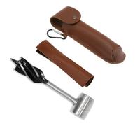 Omninmo Bushcraft - Taladro manual para madera, herramienta de taladro manual para carpintería, herramienta de supervivencia para acampar y desierto