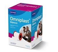 Omniplast, Esparadrapo de Tela Resistente, Pre-Tape para la Sujeción de Apósitos y Vendajes, Espadrapo Hipoalargénico y Resistente al Agua, Cinta Quirurgica, Tela Color Blanca (10cm 10m)