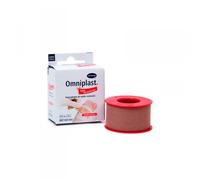 Omniplast Esparadrapo de Tela Rosa 5 m x 1,25 cm - Hipoalergénico