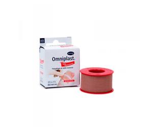 Omniplast Esparadrapo de Tela Rosa 5 m x 1,25 cm - Hipoalergénico
