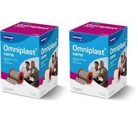 OMNIPLAST Esparadrapo Resistente para la Sujeción de Apósitos y Vendajes; Color Carne; 10cmx10m, 1.0 unidad (Paquete de 2)