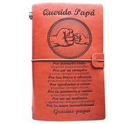 OMNIQI Regalo Papá, Regalo Día del Padre Original, Regalo Cumpleaños Papá, Ideas Regalo Navidad Papá, Originales Cuaderno de Cuero para Hombre Padre (A5, Cubierta de Cuero Sintético)