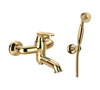 Omnires Art Deco grifo de bañera y ducha a pared oro AD5131GL