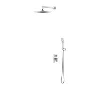 Omnires Fresh conjunto de ducha empotrado con rociador con efecto lluvia cromo SYSFR10CR