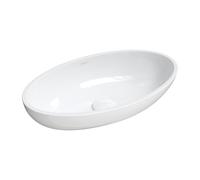 Omnires M+ lavabo 51x30 cm oval sobre encimera blanco CreteBP
