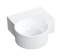 Omnires Ovo M+ lavabo 33x34 cm esquina clásico-sobre encimera blanco OVO335UWPBP