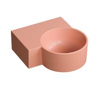 Omnires Ovo M+ lavabo 33x34 cm esquina clásico-sobre encimera OVO335UWLCO