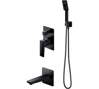 Omnires Parma conjunto de ducha empotrado negro SYSPMW01BL