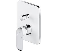 Omnires Sacramento grifo de bañera y ducha empotrado cromo-blanco SC2335XCRB