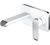 Omnires Sacramento grifo para lavabo empotrado cromo-blanco SC2315CRB