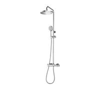 Omnires Y conjunto de ducha a pared con termostato con rociador con efecto lluvia cromo SYSY10/N/6CR