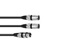 Omnitronic 30225206 xfmm de 30 XLR (F)/2 x XLR (M) Cable 3 m