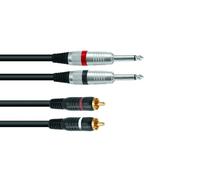 Omnitronic Cable adaptador 2xJack/2xRCA 6m bk