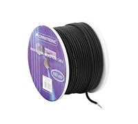 Omnitronic Cable de audio blindado de 100 metros, 2 x 0,22 mm, negro
