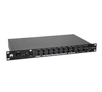 OMNITRONIC Mezclador de entretenimiento EM-280 | Mesa de mezclas estéreo de 8 canales con 2 salidas de zona regulables, 19"