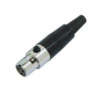 Omnitronic Mini XLR-conector, negro, 3-polos