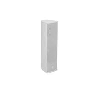 OMNITRONIC ODC-224T - Altavoz de columna para exteriores, color blanco, columna de sonido resistente a la intemperie en carcasa de perfil de aluminio (2 x 4), con soporte, 65 W RMS