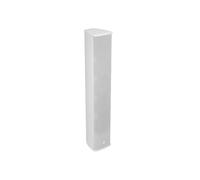 OMNITRONIC ODC-244T - Altavoz de columna para exteriores (4 x 4), color blanco, columna de sonido resistente a la intemperie en carcasa de perfil de aluminio (4 x 4), con soporte, 130 W RMS