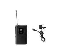 OMNITRONIC Transmisor de bolsillo serie UHF-E 529,7 MHz + micrófono Lavalier | Transmisor de bolsillo con micrófono Lavalier para receptores de la serie UHF-E