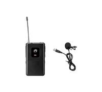 OMNITRONIC UHF-E Serie Emisor de bolsillo 523.1MHz + micrófono Lavalier | Transmisor de bolsillo con micrófono Lavalier para receptores de la serie UHF-E
