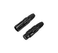 OMNITRONIC XLR conector/clavija set 3 pines black housing 5x