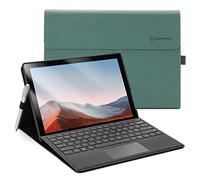 Omnpak Funda Compatible con Microsoft Surface Pro 7+(7 Plus) 2021/ Surface Pro 7 2019/ Surface Pro 6 2018/ Surface Pro 5 2017, Funda de Cuero PU - Verde