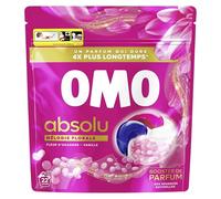 OMO - Detergente Cápsulas Absolu Melodía Floral con perlas booster de perfume - Flor de naranja y vainilla - Limpieza impecable para un lino brillante - 22 lavados
