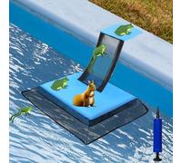 Omobolanle Rampa de escape para salvar animales, flotadores para piscina, rampa de escape de animales pequeños, para entrar en la piscina para ranas, patos, ardillas, ratones, otros bichos, azul, 1