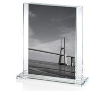 OMODOMO - Marco de Cristal para Fotos 13x18 cm Hecho a Mano en Italia. Marco de Fotos Simple, Idea de Regalo para Aniversario de Bodas de Oro, Matrimonio, Comunión, Graduación y Ocasiones Especiales.