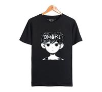 Omori Tshirt Unisex,Omori Game Camiseta De Manga Corta Tshirt Hombre Y Mujeres,Algodón Top Casual con Cuello Redondo Oversized