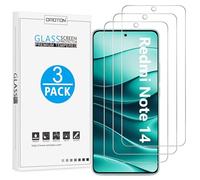 OMOTON Para Xiaomi Redmi Note 14 5G/4G para Cristal Templado, Compatible con Redmi Note 14 Protector de Pantalla de Identificación de Huellas Dactilares, Antiarañazos, Sin burbujas, 3 unidades