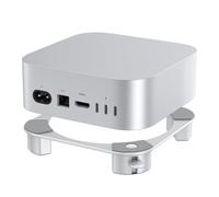 OMOTON Soporte de aluminio para Mac mini M4 y M4 Pro, soporte de escritorio de refrigeración, cómodo acceso al botón de encendido, diseño duradero y resistente, color plateado