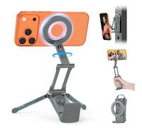 OMOTON TP02 Aluminio Trípode Magnético para Teléfono, Rotación 360° para Trípode con MagSafe, Soporte Ajustable 4 en 1 para iPhone 17/16/15/14 Pro MAX Air, Ideal para Gimnasio, Vlogs y Viaje, Gris