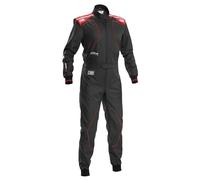Omp - KS-4 MY2026 Mono Karting Para Niños - Construcción Ligera y Transpirable - Sistema AirFlow con Micro Agujeros Cortados a Láser - Talla 130 - Negro/Rojo