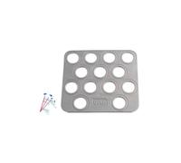 OMP OA/1866 Descansapies con juego de tornillos Con kit de montaje plata
