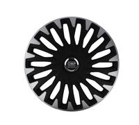 OMP SPEED SET 4 TAPACUBOS STINGER NEGRO/PLATA 13 PULGADAS