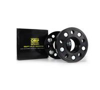 OMP Speed Juego de 2 Separadores Doble Centrado/Doble Fijación Grosor: 20mm PCD: 5x114.3 CB: 66.1 OD: 150 Tuerca x10 M12x1.25 Negro Aluminio - OMPS08952001