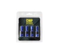 OMP Speed Juego de 4 Valvulas de Aluminio para Llantas, Color Azul, Valvulas para Neumaticos