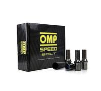 OMP Set 20 Tornillos de Rueda con Metrica M14X1.25 Llave de 17 o 19 Largo Roscado de 27MM Color Gris y Material DIN 10.9