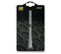 OMP Speed Antena Coche Universal Aluminio con Logo Tipo con Tornillos Adaptadores Color Gris