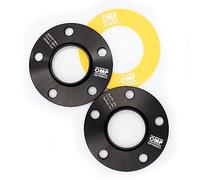 OMP Speed Juego de 2 Separadores Doble Centrado Grosor: 10mm PCD: 5x112 CB: 66.5 OD: 139 Tornillo x10 M12x1.5 Conico + Antiropo Negro Aluminio - OMPS09161001