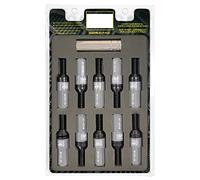 OMP Speed Juego de 20 Tornillos Acero con Protector de Aluminio de Colores M12X1.25 Llave de 17-19 Largo 28mm con Protector Gris de Aluminio 7075 + DIN 12.9