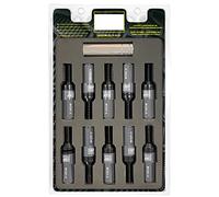 OMP Speed Juego de 20 Tornillos Acero con Protector de Aluminio de Colores M12X1.5 Llave de 17-19 Largo 28mm con Protector Plata de Aluminio 7075 + DIN 12.9