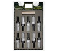 OMP Speed Juego de 20 Tornillos Acero con Protector de Aluminio de Colores M12X1.5 Llave de 17-19 Largo 28mm con Protector Gris de Aluminio 7075 + DIN 12.9