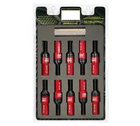 OMP Speed Juego de 20 Tornillos Acero con Protector de Aluminio de Colores M14X1.25 Llave de 17-19 Largo 28mm con Protector Rojo de Aluminio 7075 + DIN 12.9