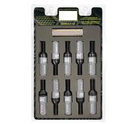 OMP Speed Juego de 20 Tornillos Acero con Protector de Aluminio de Colores M14X1.25 Llave de 17-19 Largo 28mm con Protector Gris de Aluminio 7075 + DIN 12.9