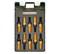 OMP Speed Juego de 20 Tornillos Acero con Protector de Aluminio de Colores M14X1.25 Llave de 17-19 Largo 28mm con Protector Naranja de Aluminio 7075 + DIN 12.9