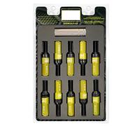 OMP Speed Juego de 20 Tornillos Acero con Protector de Aluminio de Colores M14X1.5 Llave de 17-19 Largo 28mm con Protector Amarillo de Aluminio 7075 + DIN 12.9
