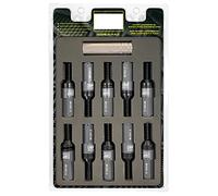 OMP Speed Juego de 20 Tornillos Acero con Protector de Aluminio de Colores M14X1.5 Llave de 17-19 Largo 28mm con Protector Plata de Aluminio 7075 + DIN 12.9