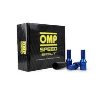 OMP Speed Juego de 20 Tornillos Acero de Colores M12X1.25 Llave de 17/19 Largo 27mm Color Azul y Material DIN 10.9